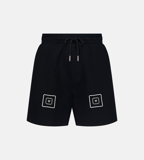 GRID RELAXED-FIT SHORTS